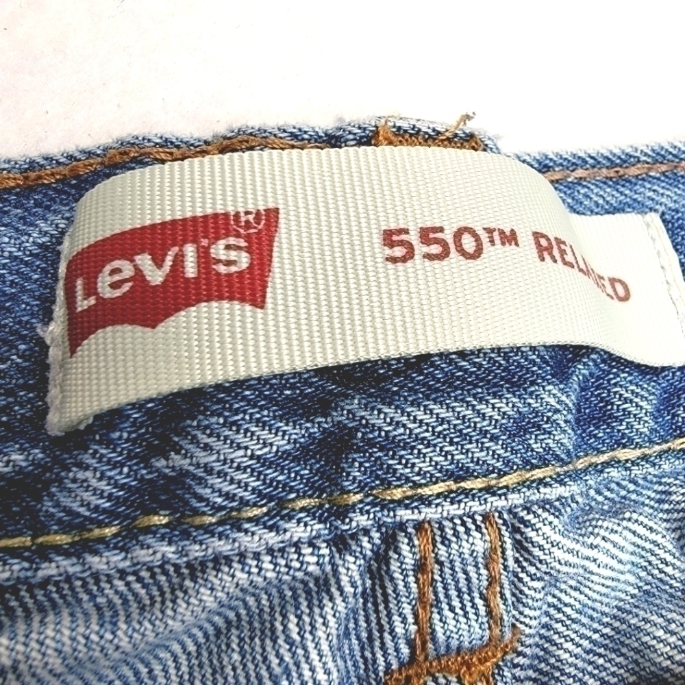 Levi's Red Tag 550 Boy's 9H Modified Denim Jean Shorts with Fringe Aesthetic - Picture 6 of 16